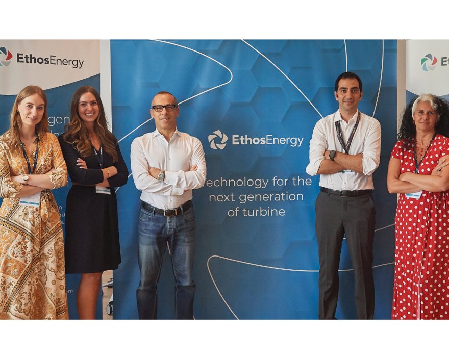 The EthosEnergy team involved. Left to right: Louise Palin, Erin Campbell, Fabrizio Fabbri, Massimo Valsania, Pamela Re